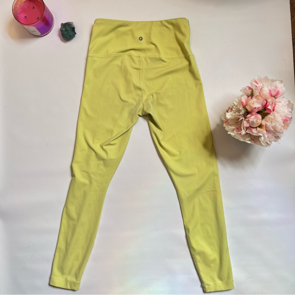 90 Degree by Reflex - Lime, Neon Yellow Leggings - Size - Small